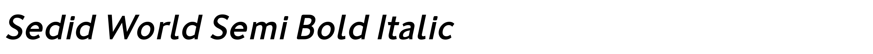 Sedid World Semi Bold Italic